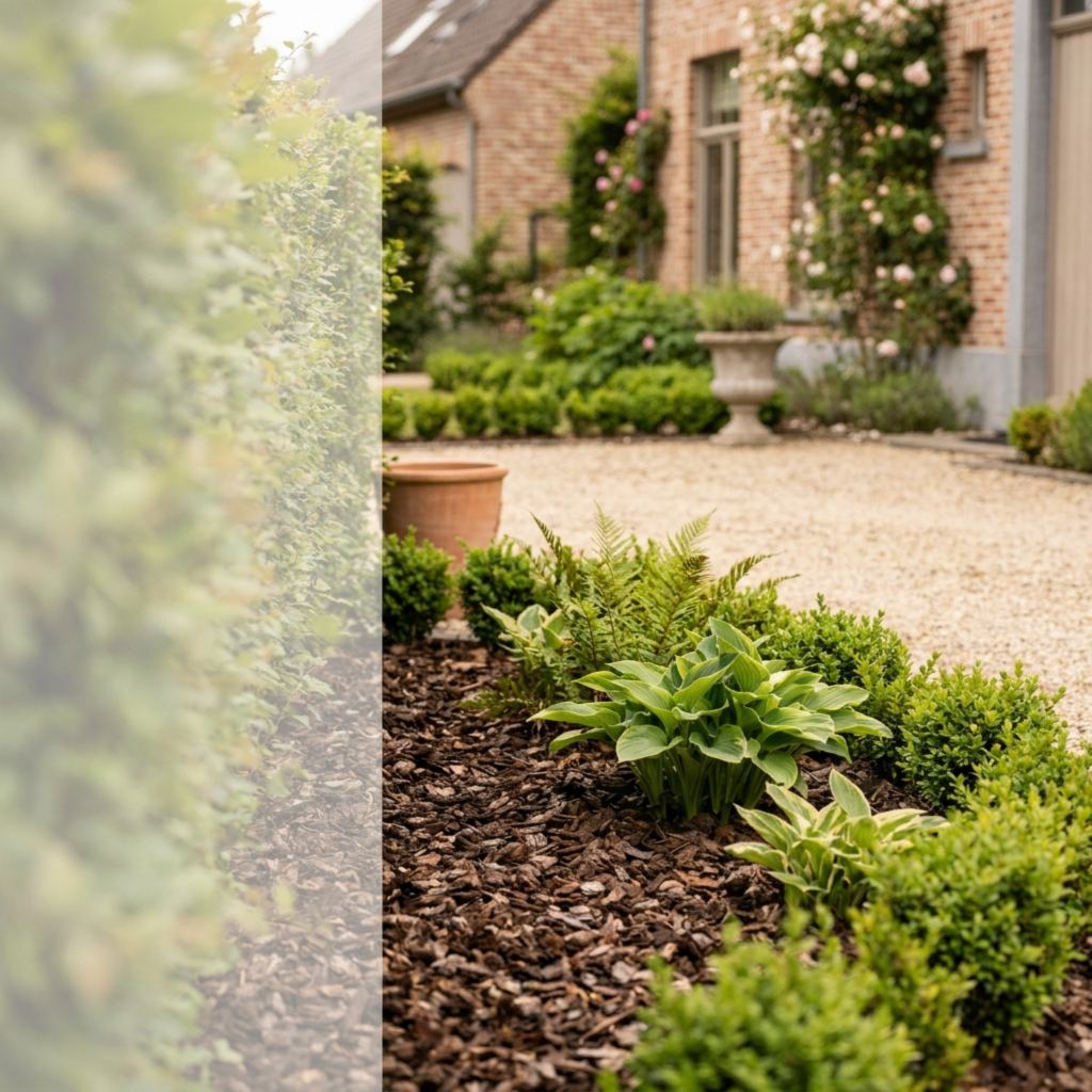 Boomschors in de border, geleverd aan huis door TuinDepot