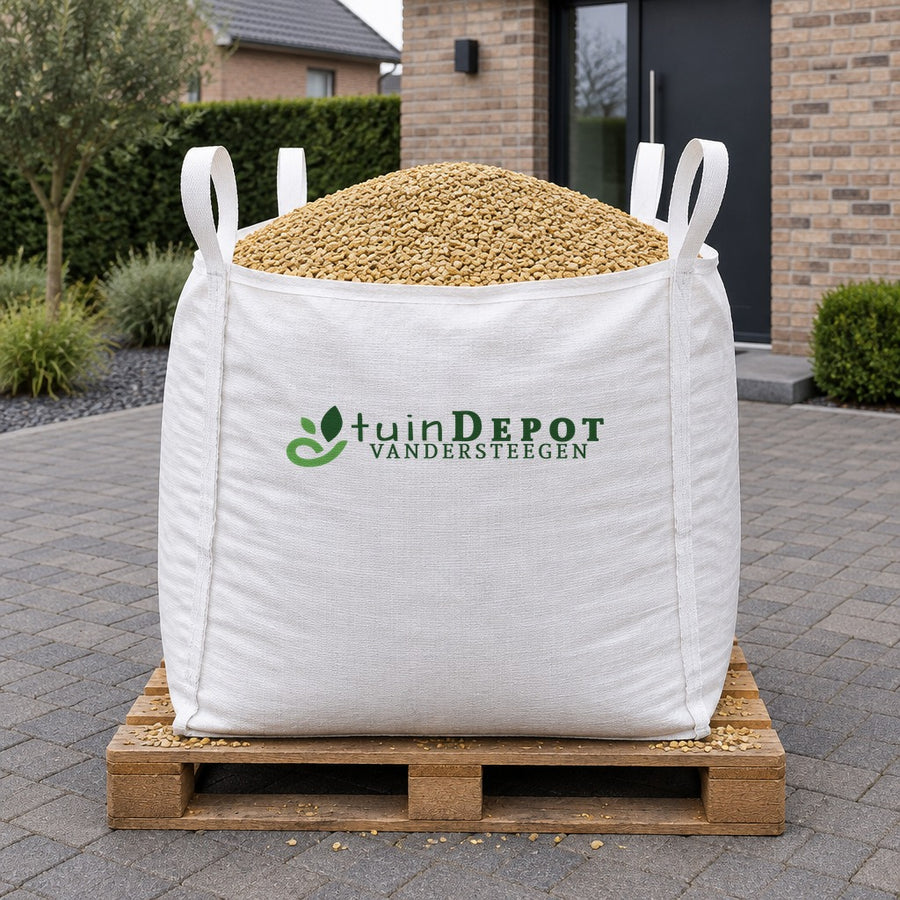 Bigbag Yellow Sun 8/11 op pallet op de oprit
